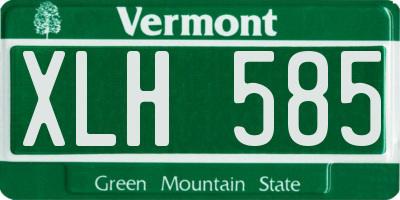 VT license plate XLH585