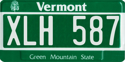 VT license plate XLH587