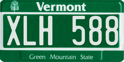VT license plate XLH588