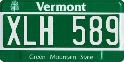 VT license plate XLH589