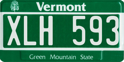 VT license plate XLH593