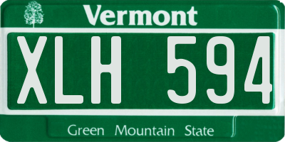 VT license plate XLH594