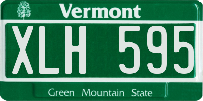 VT license plate XLH595