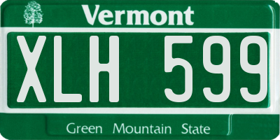 VT license plate XLH599