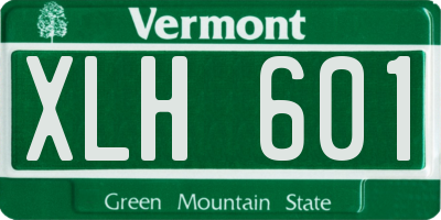 VT license plate XLH601