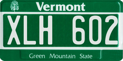VT license plate XLH602