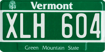 VT license plate XLH604