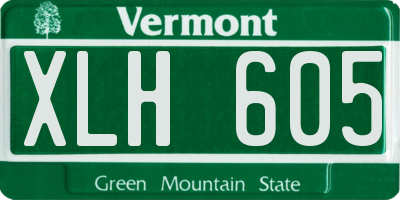 VT license plate XLH605