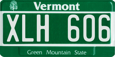 VT license plate XLH606