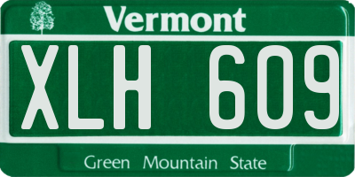 VT license plate XLH609