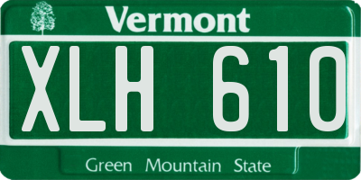 VT license plate XLH610