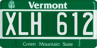 VT license plate XLH612