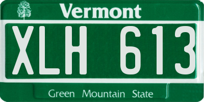 VT license plate XLH613