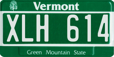 VT license plate XLH614