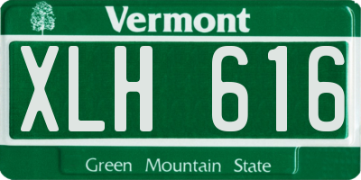 VT license plate XLH616