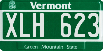 VT license plate XLH623