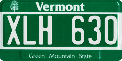 VT license plate XLH630