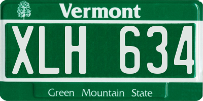 VT license plate XLH634