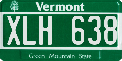 VT license plate XLH638