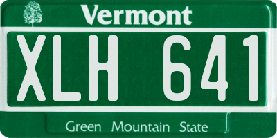 VT license plate XLH641