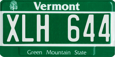 VT license plate XLH644