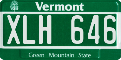 VT license plate XLH646