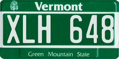 VT license plate XLH648