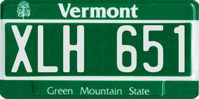 VT license plate XLH651