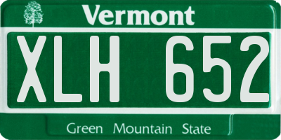 VT license plate XLH652