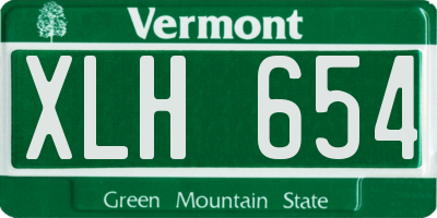 VT license plate XLH654