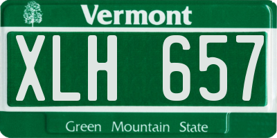 VT license plate XLH657