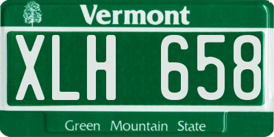 VT license plate XLH658