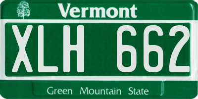VT license plate XLH662