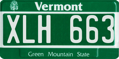 VT license plate XLH663