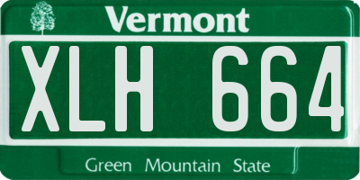 VT license plate XLH664
