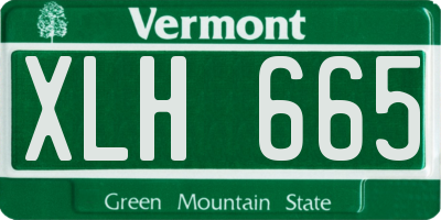 VT license plate XLH665