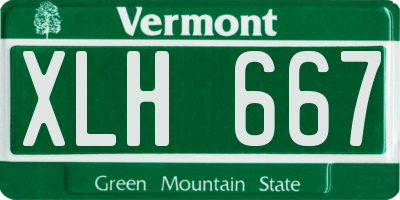 VT license plate XLH667