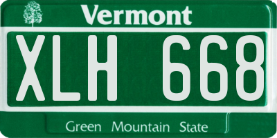 VT license plate XLH668