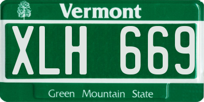VT license plate XLH669