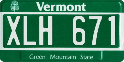 VT license plate XLH671