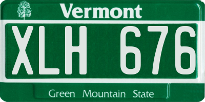 VT license plate XLH676