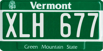 VT license plate XLH677