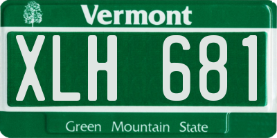 VT license plate XLH681