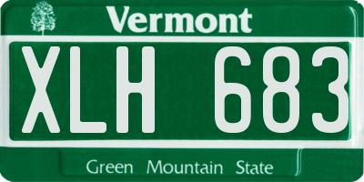 VT license plate XLH683