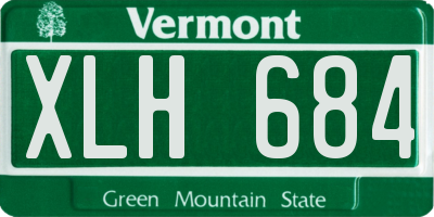 VT license plate XLH684