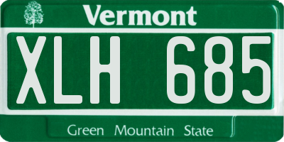 VT license plate XLH685
