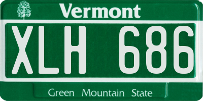 VT license plate XLH686