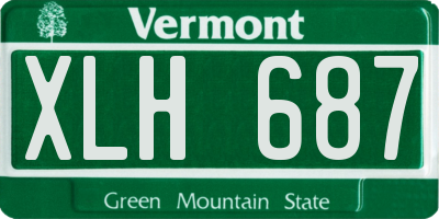 VT license plate XLH687