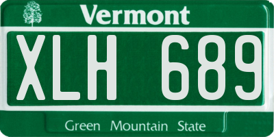 VT license plate XLH689