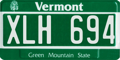 VT license plate XLH694